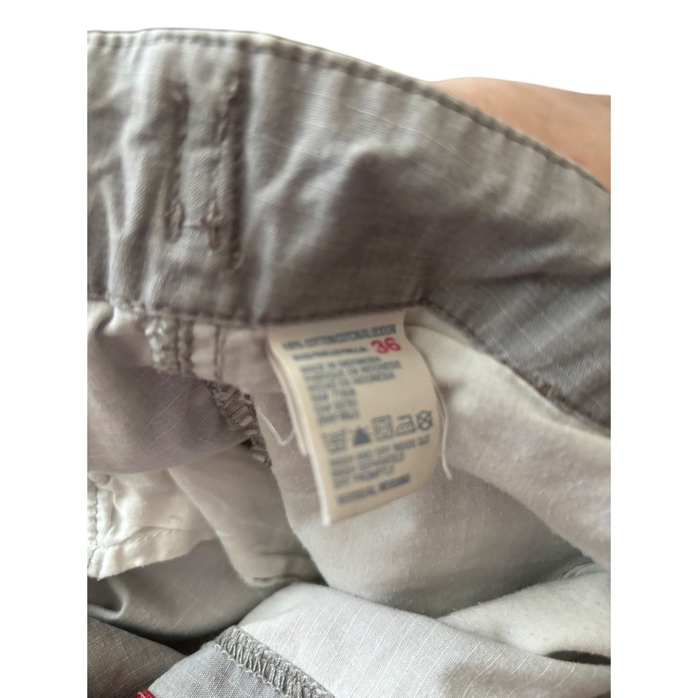 Tommy Jeans Mens Cargo Shorts Size 36 Grey Ripstop Cotton Utility Casual Hiking - Picture 7 of 7